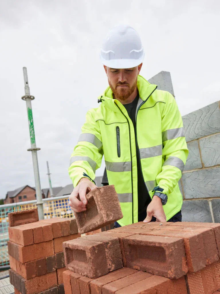 Bisley Taped Hi Vis Soft Shell Jacket with Hood - Brand It Essex Ltd