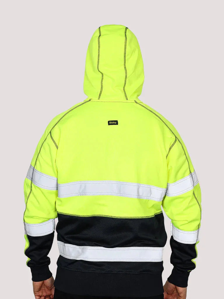 Personalised Custom Branded Bisley TAPED HI VIS ZIP FLEECE HOODIE WITH SHERPA LINING - Brand It Essex Ltd