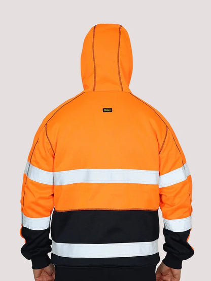 Personalised Custom Branded Bisley TAPED HI VIS ZIP FLEECE HOODIE WITH SHERPA LINING - Brand It Essex Ltd