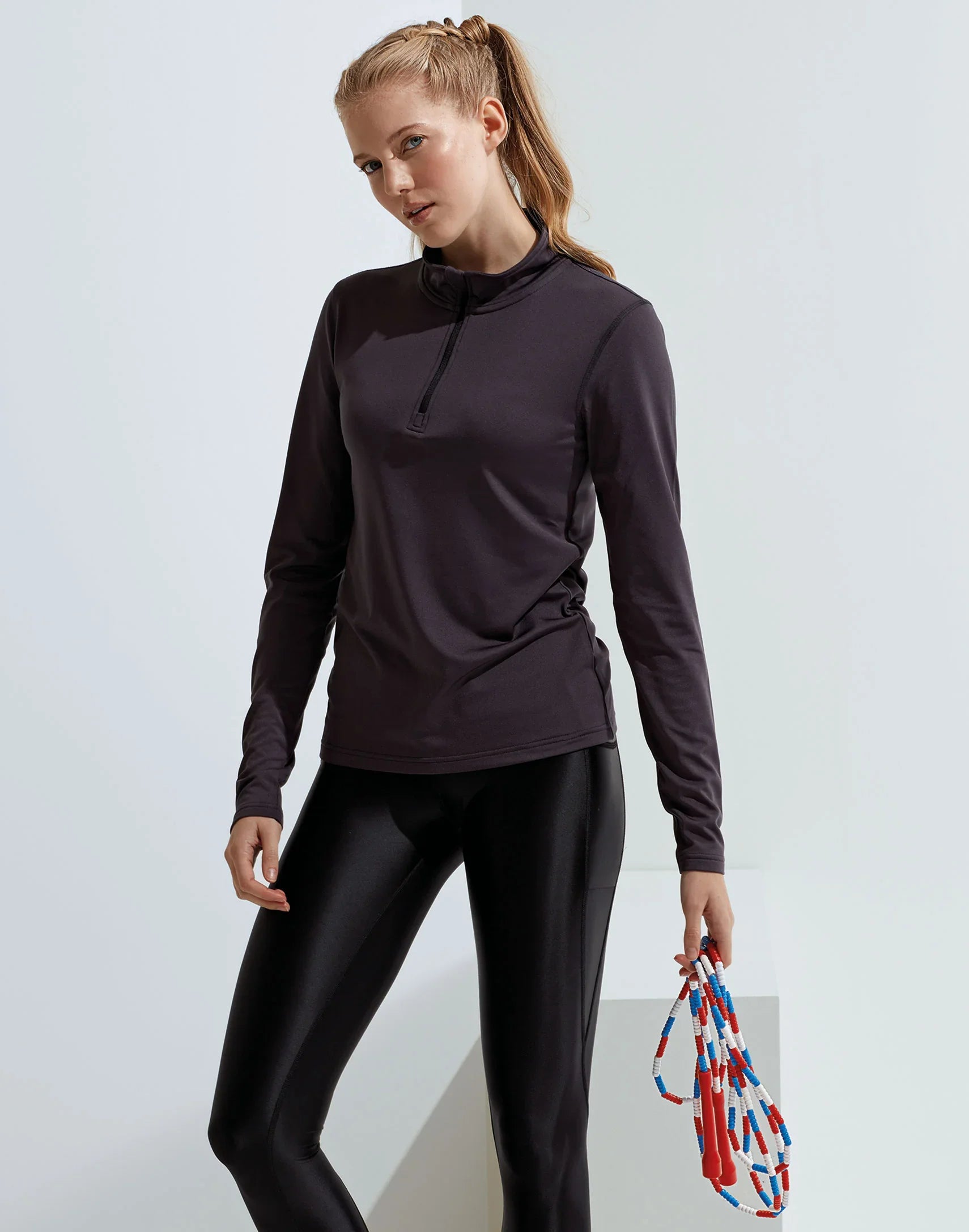 Women's TriDri Recycled long sleeve brushed back ¼ zip top - Brand It Essex Ltd