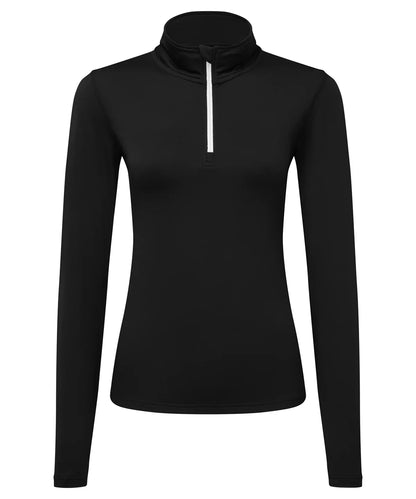 Women's TriDri Recycled long sleeve brushed back ¼ zip top - Brand It Essex Ltd