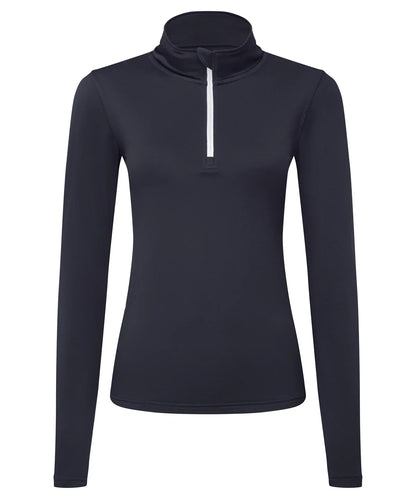 Women's TriDri Recycled long sleeve brushed back ¼ zip top - Brand It Essex Ltd