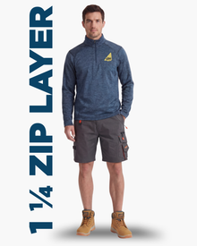 1 embroidered 1/4 Jumper, part of the Summer workwear Bundle. FREE EMBROIDERY 