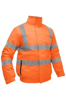 Bisley Taped Hi Vis Wet Weather Ripstop Bomber Jacket