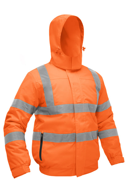 Bisley Taped Hi Vis Wet Weather Ripstop Bomber Jacket