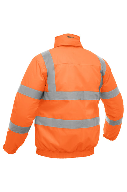 Bisley Taped Hi Vis Wet Weather Ripstop Bomber Jacket