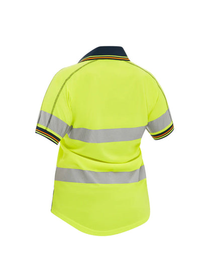 Bisley Women’s Short Sleeved Taped Two-Tone Hi Vis Polo