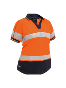 Bisley Women’s Short Sleeved Taped Two-Tone Hi Vis Polo