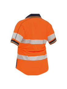 Bisley Women’s Short Sleeved Taped Two-Tone Hi Vis Polo