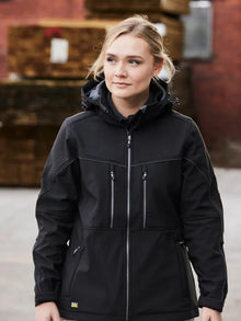 Bisley Women’s FLX & MOVE™ Hooded Soft Shell Jacket - Brand It Essex Ltd