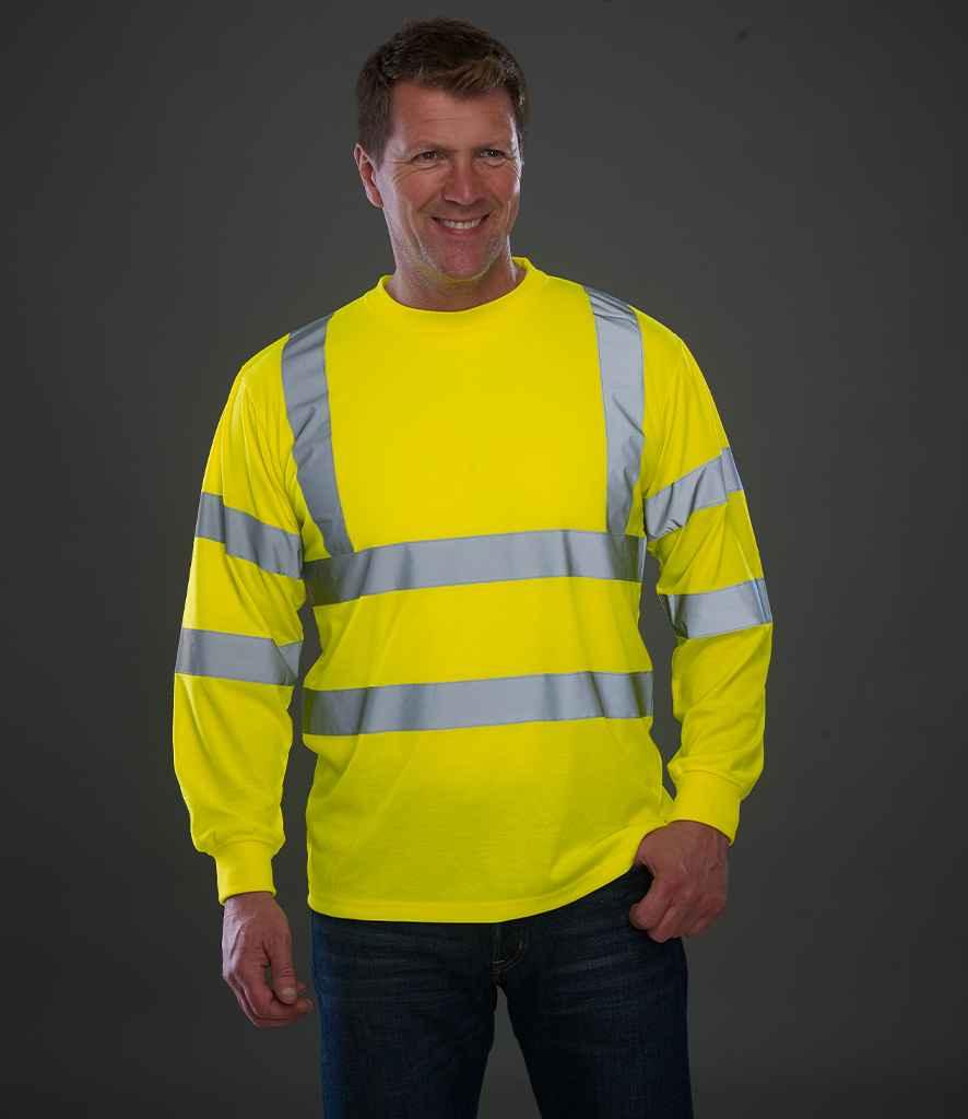 Personalised Custom Branded Yoko Hi-Vis Long Sleeve T-Shirt - YK012 - Brand It Essex Ltd