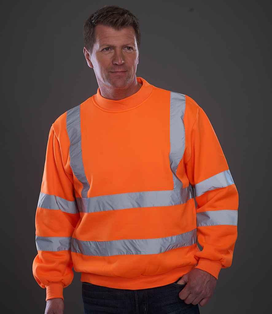 Yoko Yk030/Hvj510 - Felpa Alta Visibilità Uomo - Arancione Fluorescente, Conforme EN ISO20471 C3, 100% Poliestere - 3