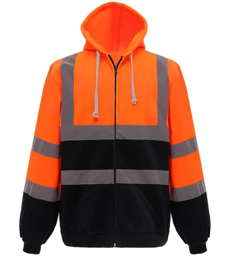 Personalised Custom Branded Yoko Hi-Vis Zip Hoodie - YK032 - Brand It Essex Ltd