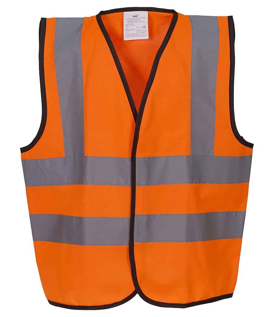 Personalised Custom Branded Yoko Kids Hi-Vis Two Band and Braces Waistcoat - YK102B - Brand It Essex Ltd