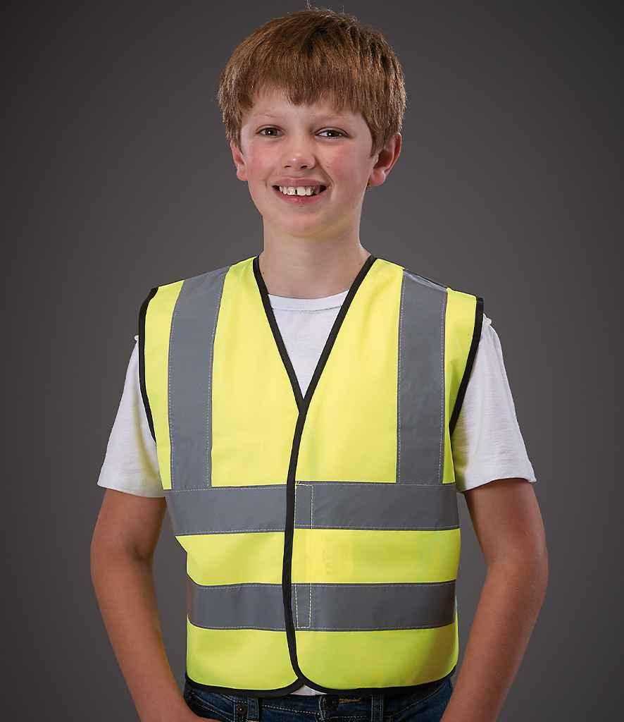 Personalised Custom Branded Yoko Kids Hi-Vis Two Band and Braces Waistcoat - YK102B - Brand It Essex Ltd