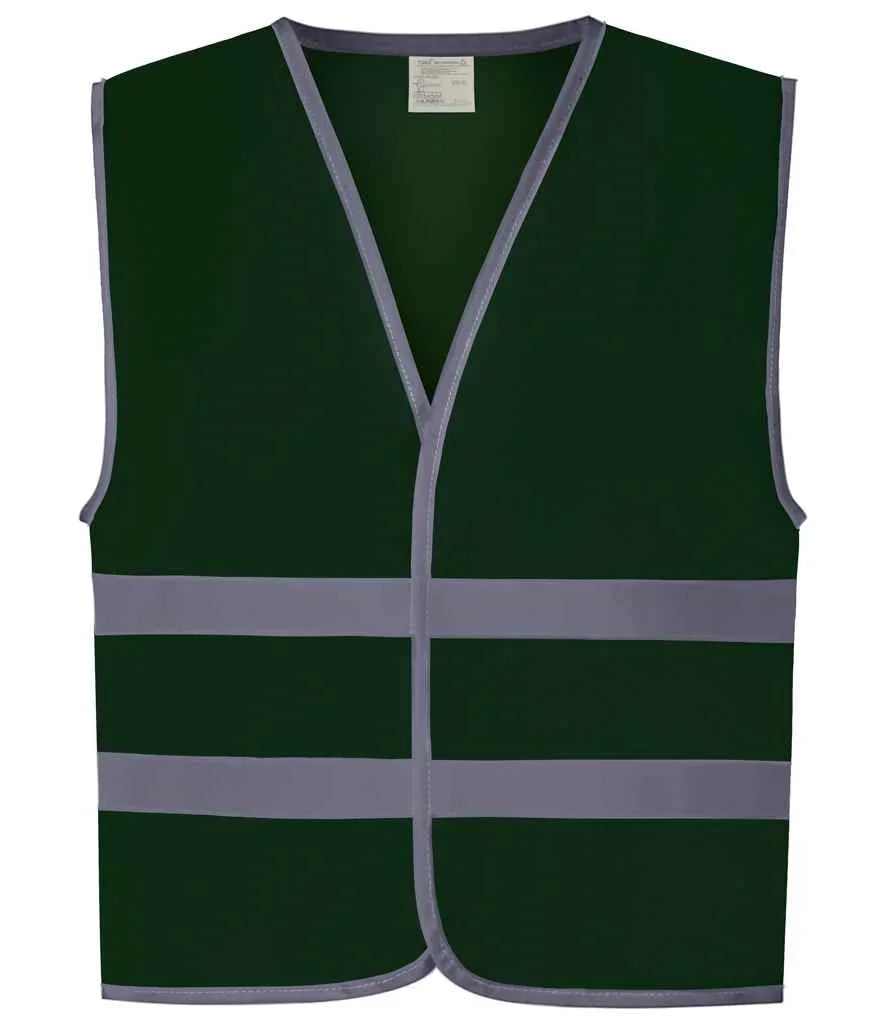 Personalised Custom Branded Yoko Kids Hi-Vis Two Band Waistcoat - YK106B - Brand It Essex Ltd