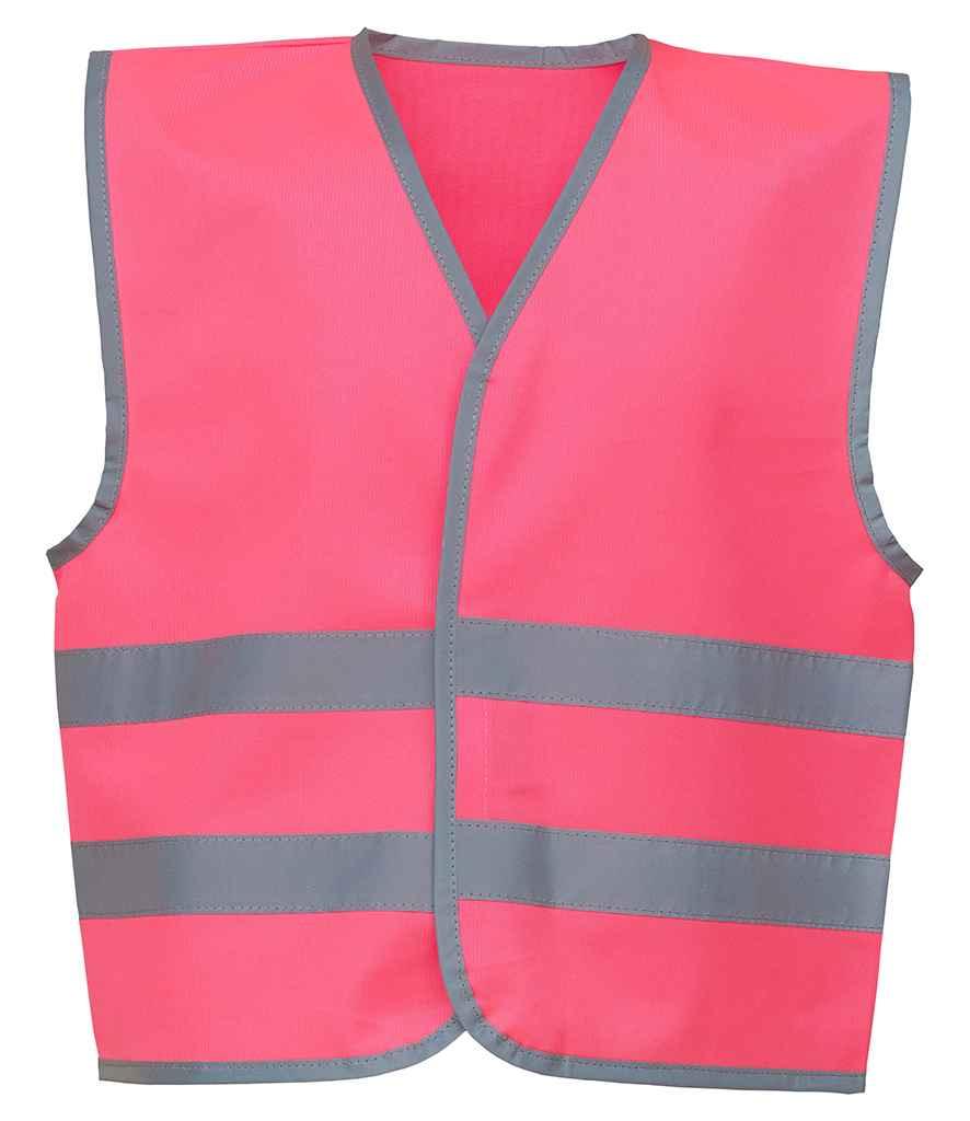 Personalised Custom Branded Yoko Kids Hi-Vis Two Band Waistcoat - YK106B - Brand It Essex Ltd