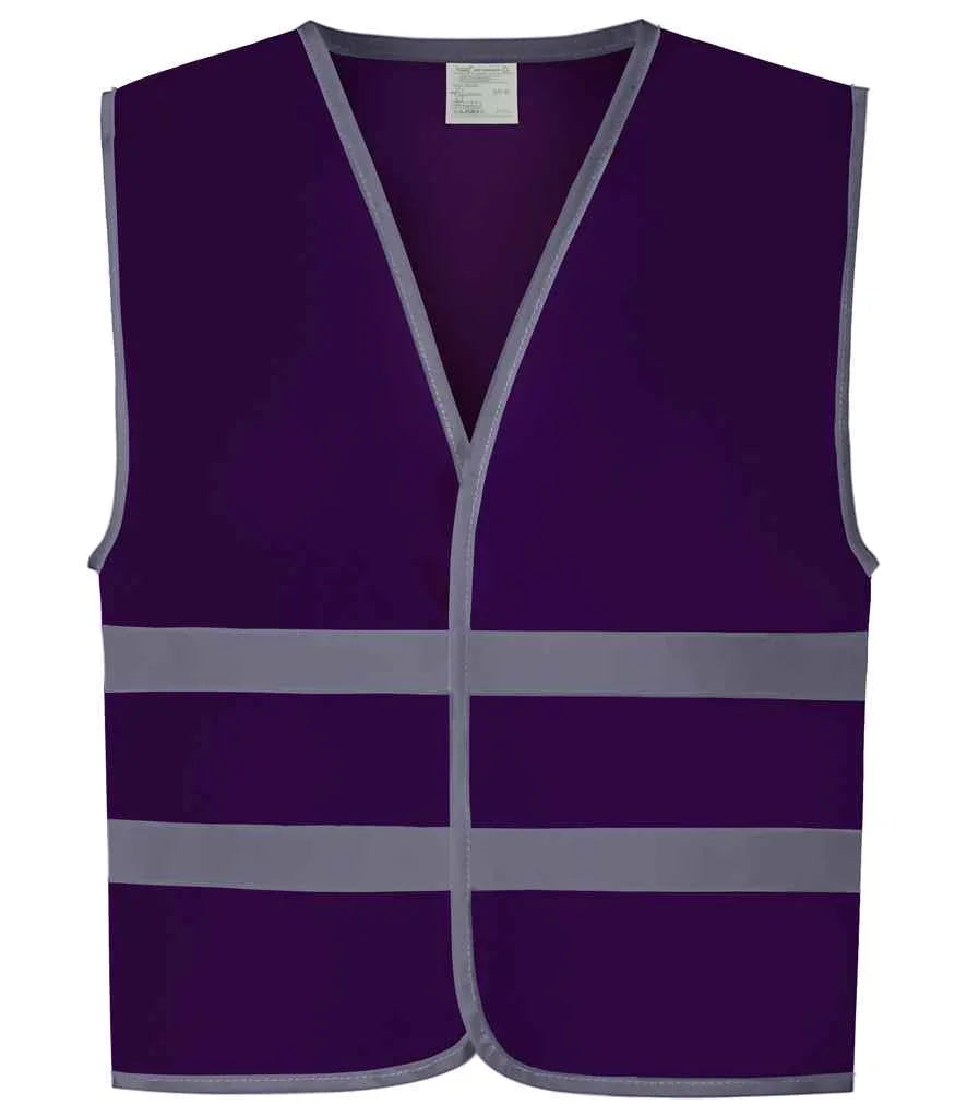Personalised Custom Branded Yoko Kids Hi-Vis Two Band Waistcoat - YK106B - Brand It Essex Ltd