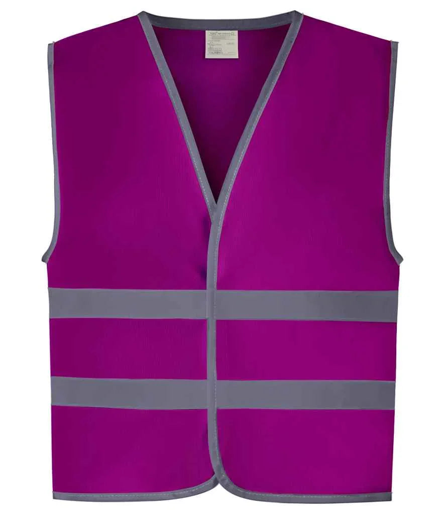 Personalised Custom Branded Yoko Kids Hi-Vis Two Band Waistcoat - YK106B - Brand It Essex Ltd