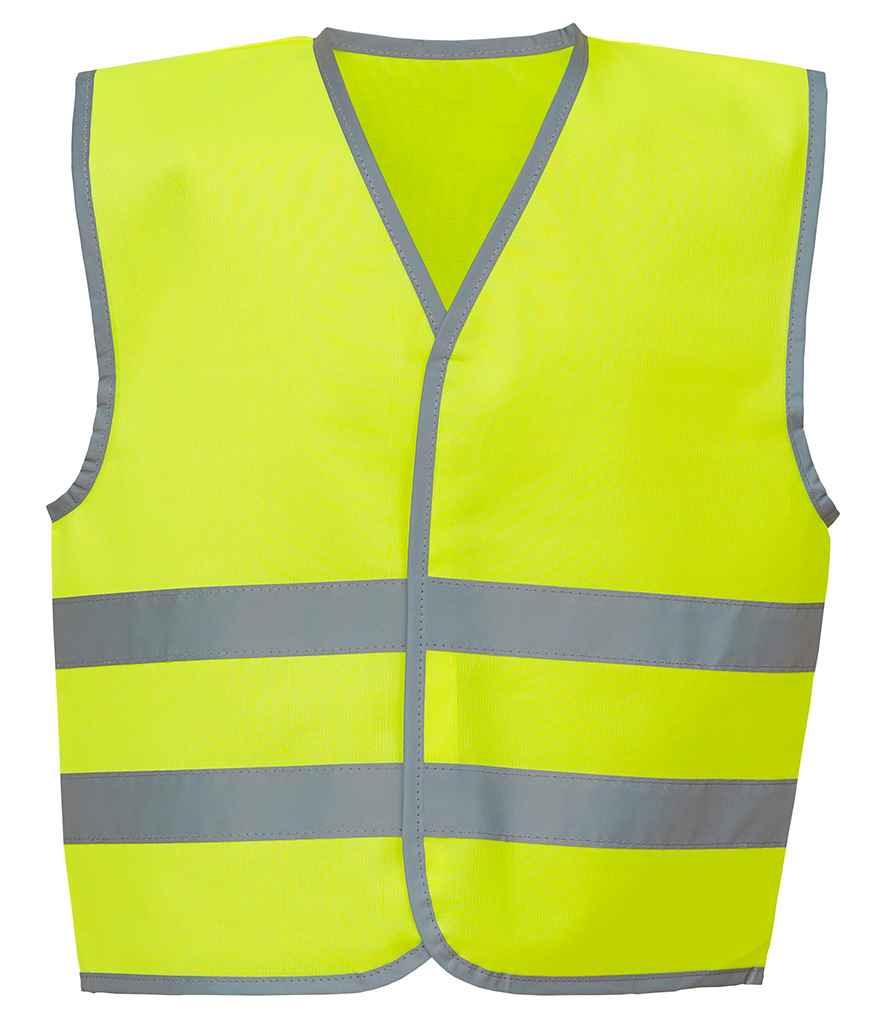 Personalised Custom Branded Yoko Kids Hi-Vis Two Band Waistcoat - YK106B - Brand It Essex Ltd