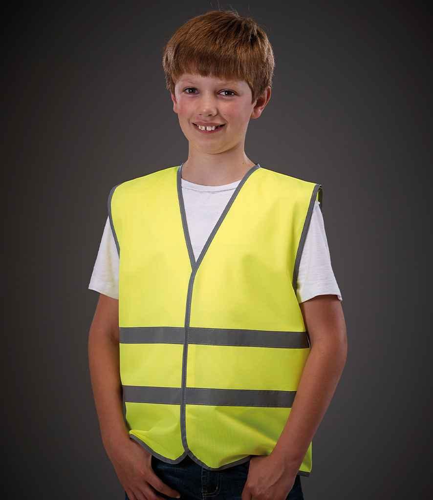 Personalised Custom Branded Yoko Kids Hi-Vis Two Band Waistcoat - YK106B - Brand It Essex Ltd