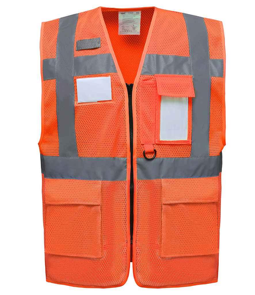 Yoko Hi-Vis Top Cool Open Mesh Executive Waistcoat - YK107 - Brand It Essex Ltd