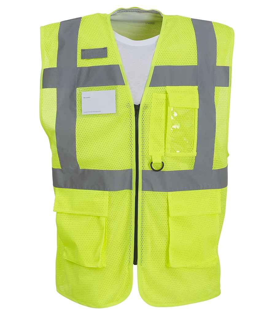 Yoko Hi-Vis Top Cool Open Mesh Executive Waistcoat - YK107 - Brand It Essex Ltd