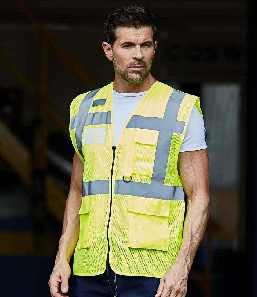 Yoko Hi-Vis Top Cool Open Mesh Executive Waistcoat - YK107 - Brand It Essex Ltd