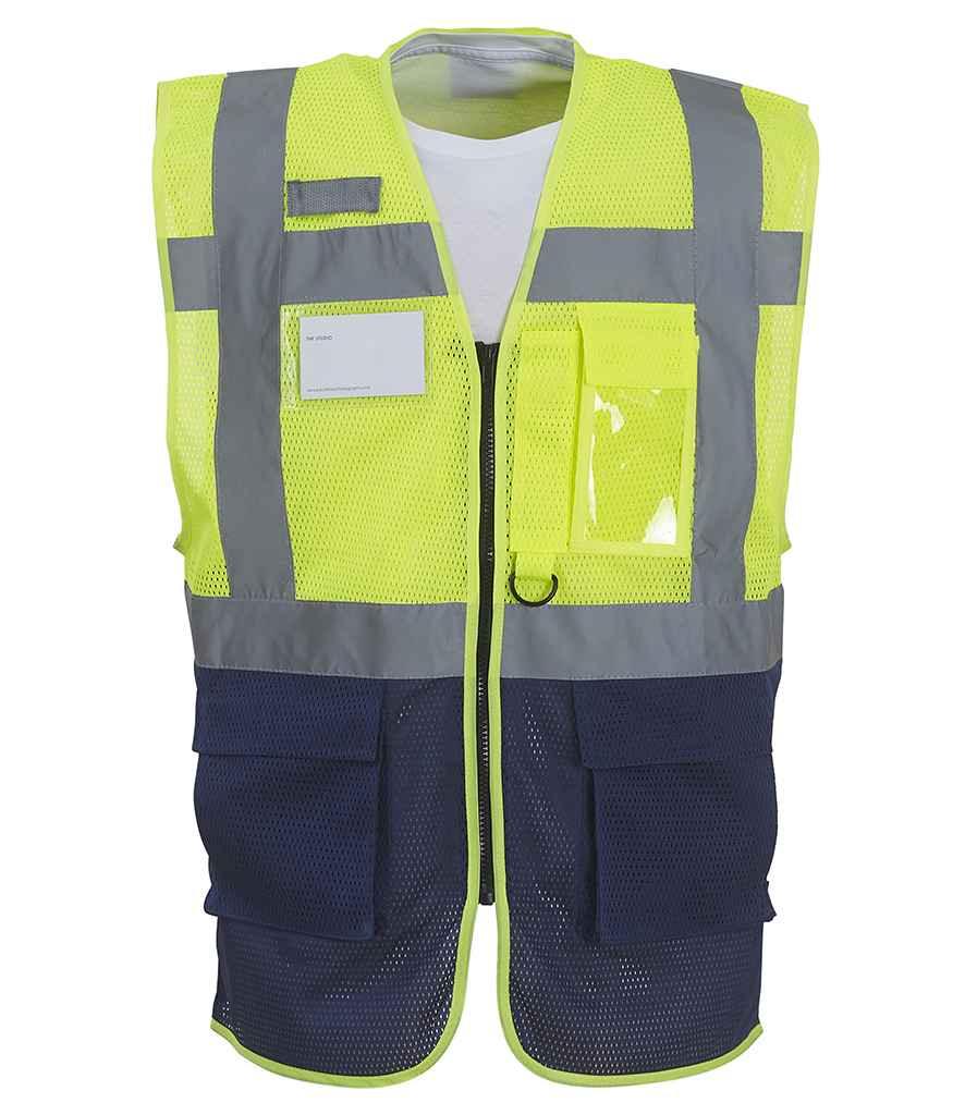 Yoko Hi-Vis Top Cool Open Mesh Executive Waistcoat - YK107 - Brand It Essex Ltd