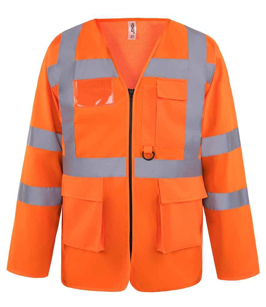 Personalised Custom Branded Yoko Hi-Vis Executive Long Sleeve Waistcoat - YK108 - Brand It Essex Ltd