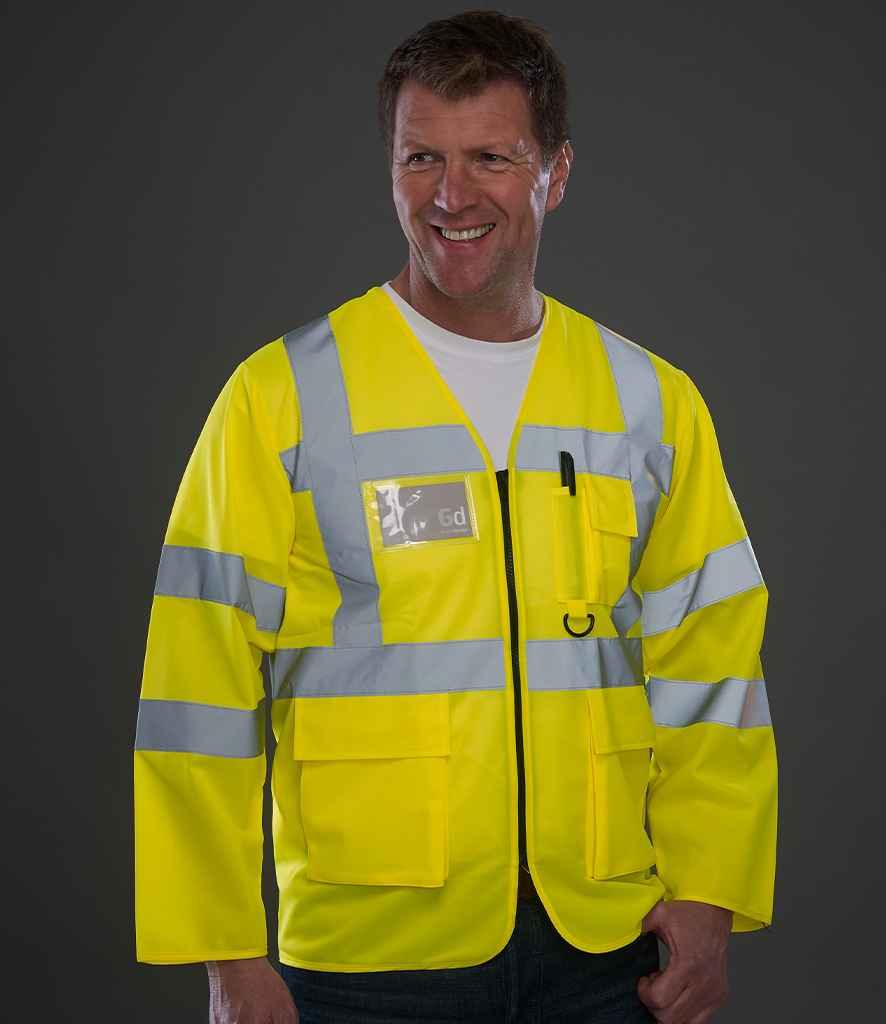 Personalised Custom Branded Yoko Hi-Vis Executive Long Sleeve Waistcoat - YK108 - Brand It Essex Ltd