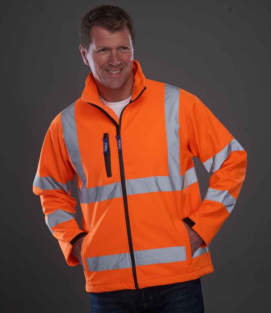 Yoko Hi-Vis Soft Shell Jacket - YK206 - Brand It Essex Ltd