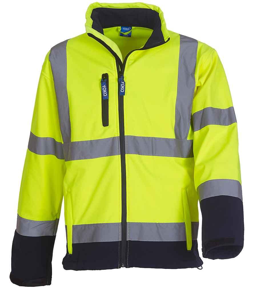 Yoko Hi-Vis Soft Shell Jacket - YK206 - Brand It Essex Ltd