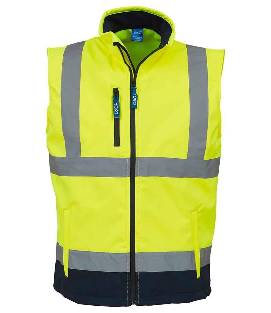 Personalised Custom Branded Yoko Hi-Vis Soft Shell Gilet - YK207 - Brand It Essex Ltd