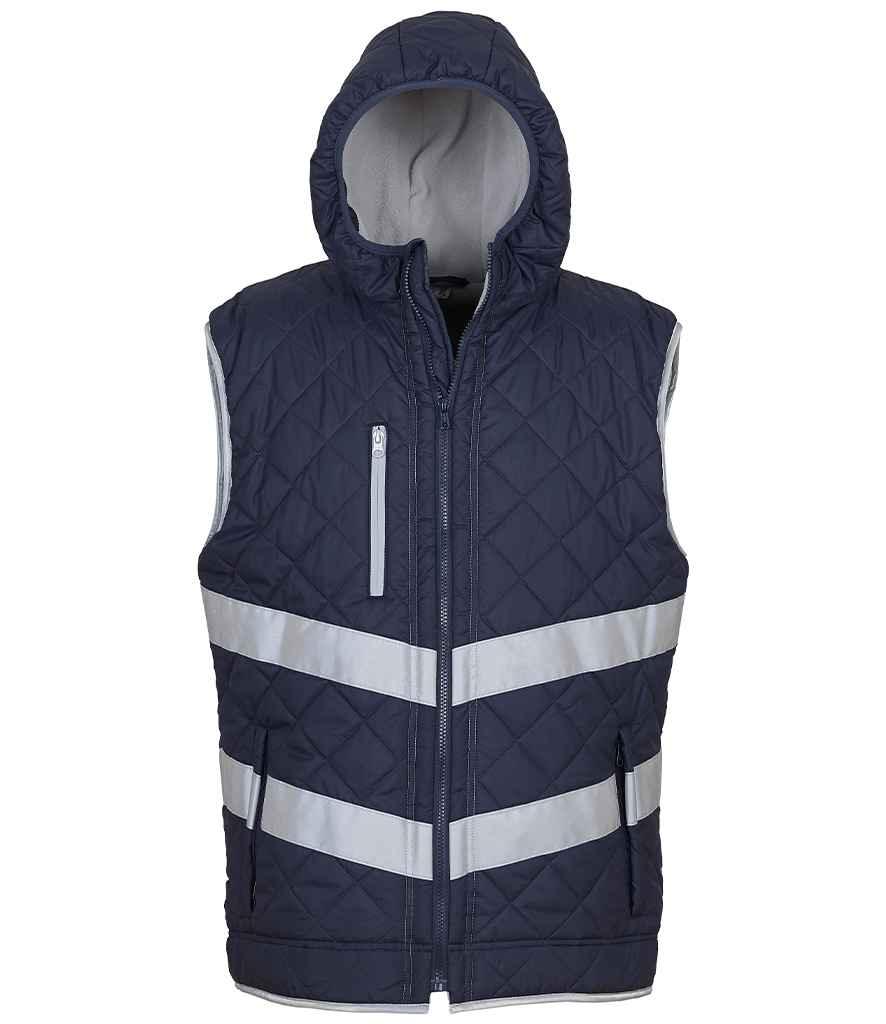Personalised Custom Branded Yoko Hi-Vis Kensington Hooded Gilet - YK216 - Brand It Essex Ltd