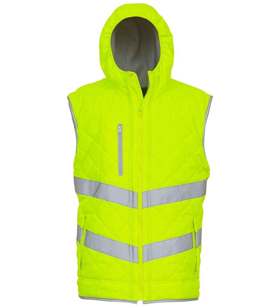 Personalised Custom Branded Yoko Hi-Vis Kensington Hooded Gilet - YK216 - Brand It Essex Ltd