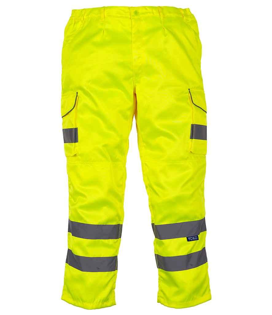 Yoko Hi-Vis Cargo Trousers with Knee Pad Pockets - YK301 - Brand It Essex Ltd