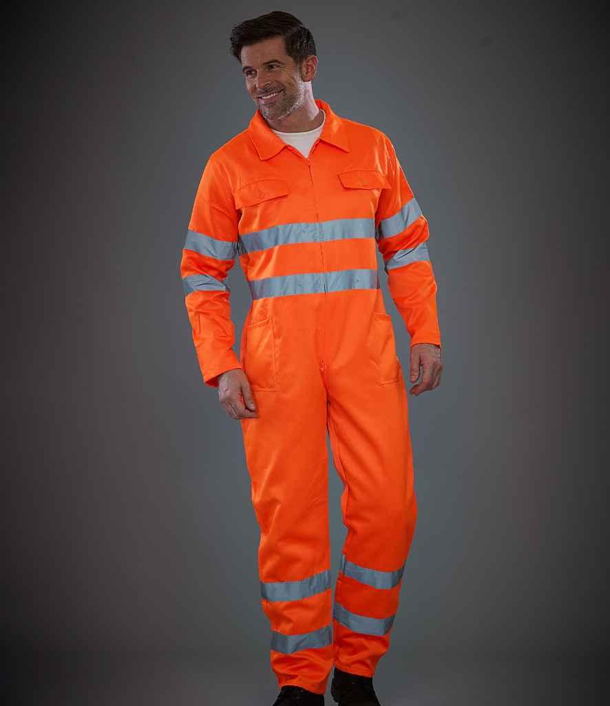 Yoko Hi-Vis Poly/Cotton Coverall - YK303 - Brand It Essex Ltd