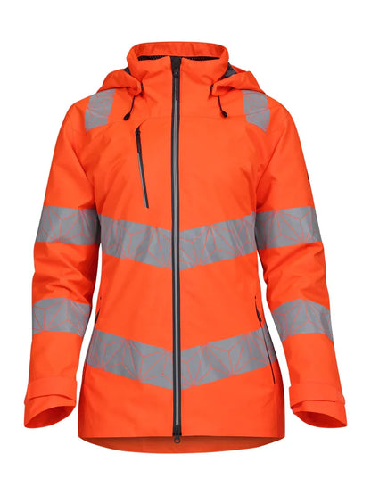 Personalised Custom Branded PULSAR® REACT Women's Hi-Vis Waterproof Orange Shell Jacket - RCT851 - Brand It Essex Ltd