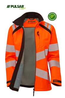 PULSAR® LIFE Men's Hi-Vis Orange Softshell Jacket - LFE916
