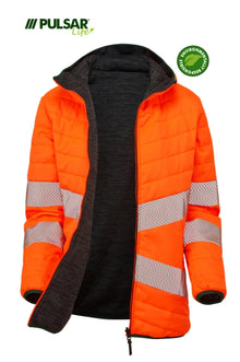 PULSAR® LIFE Men's Hi-Vis Orange Reversible Puffer Jacket - LFE913