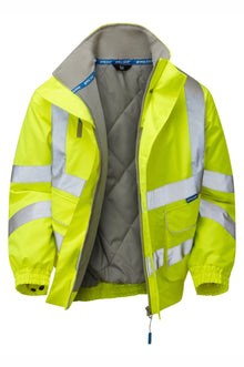 PULSAR® PROTECT Hi-Vis Yellow Padded Bomber Jacket - P191