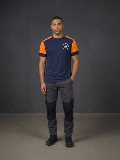 Two-tone Prime T-Shirt Navy/Orange
