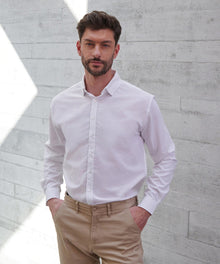 Henbury Long Sleeved Cotton Feel Coolplus Shirt (HB582)