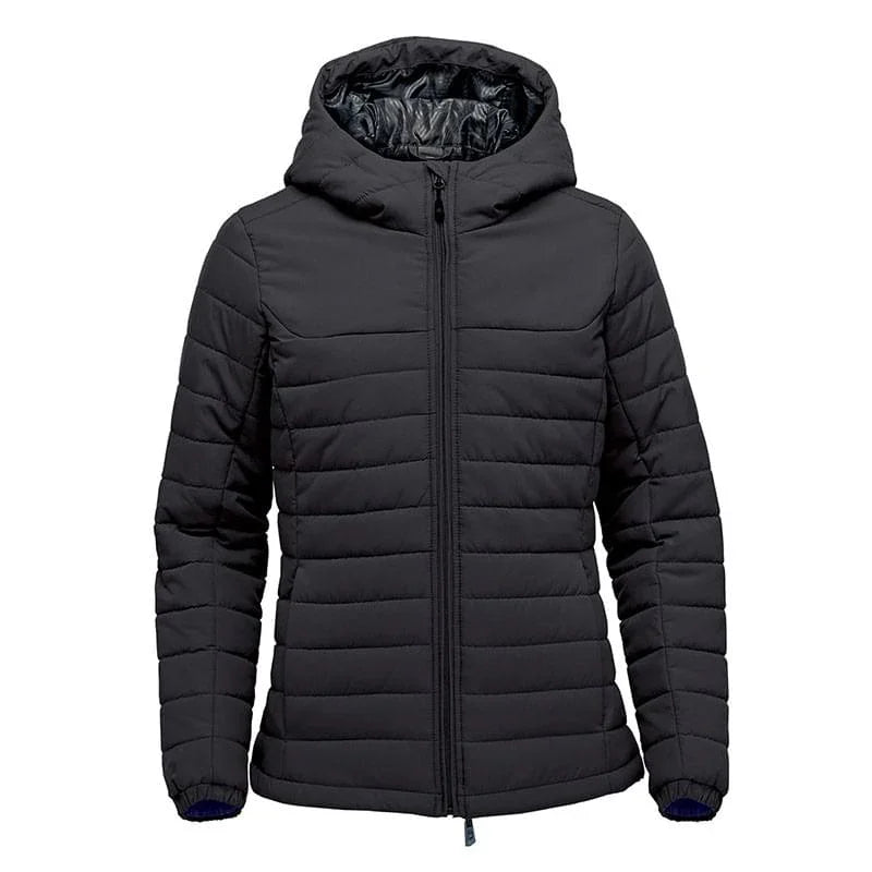 Personalised Custom Branded Women's Nautilus Quilted Hooded Jacket- QXH-1W - Brand It Essex Ltd