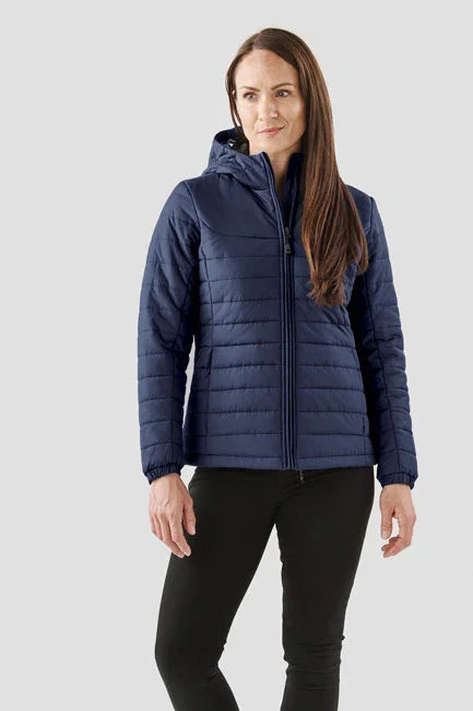 Personalised Custom Branded Women's Nautilus Quilted Hooded Jacket- QXH-1W - Brand It Essex Ltd