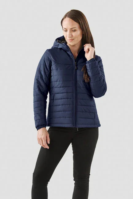 Personalised Custom Branded Women's Nautilus Quilted Hooded Jacket- QXH-1W - Brand It Essex Ltd