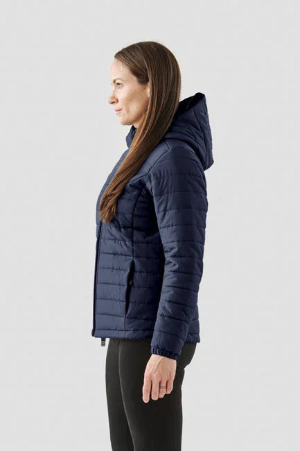 Personalised Custom Branded Women's Nautilus Quilted Hooded Jacket- QXH-1W - Brand It Essex Ltd
