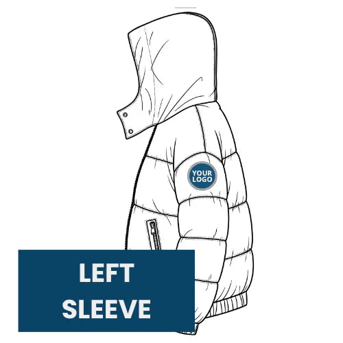 Personalised Custom Branded Jacket branding location - Brand It Essex Ltd