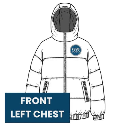 Personalised Custom Branded Jacket branding location - Brand It Essex Ltd